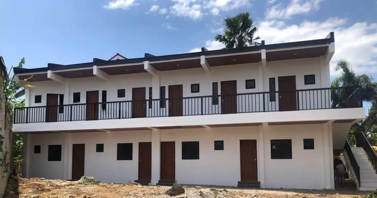 Completed exterior of a 10-unit residential apartment in Los Baños, Laguna
