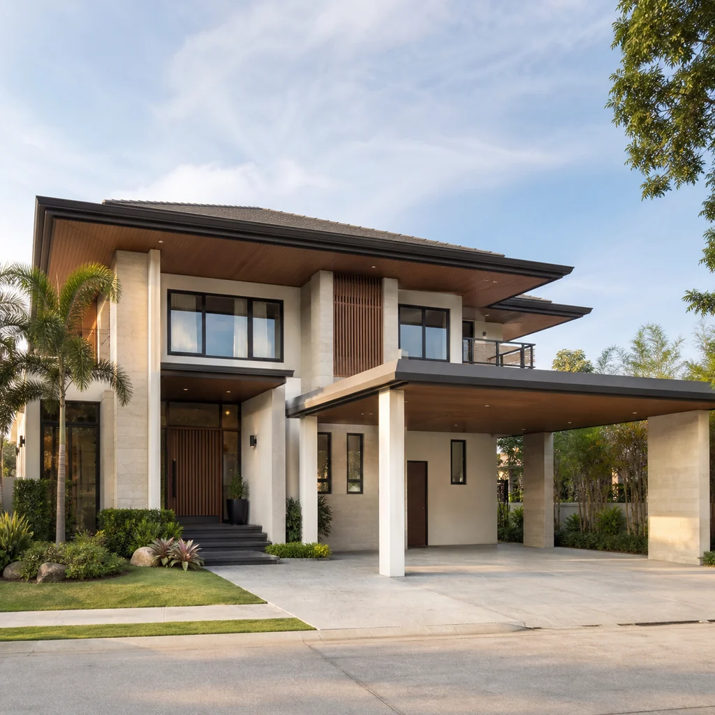 Construction Company in the Philippines 12 Modern tropical two-storey house design in Laguna
